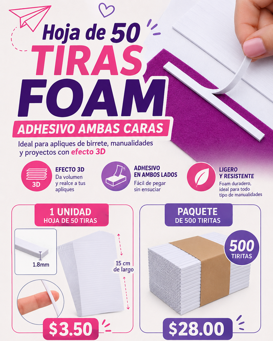 Hoja tiras Foam